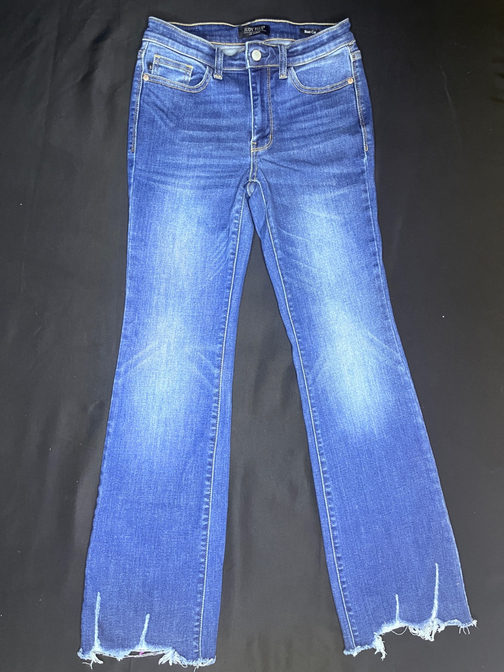Judy Blue Blue Frayed-Hem Jeans Size 26